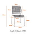 Ver imagem 3 de Cadeira Jantar Área Externa 4un Alumínio Revestida em Corda Cor:fendi