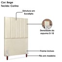 Ver imagem 4 de Cabeceira Solteiro 90 Cm com Frame Carla Corino Bege Artte