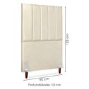 Ver imagem 3 de Cabeceira Solteiro 90 Cm com Frame Carla Corino Bege Artte