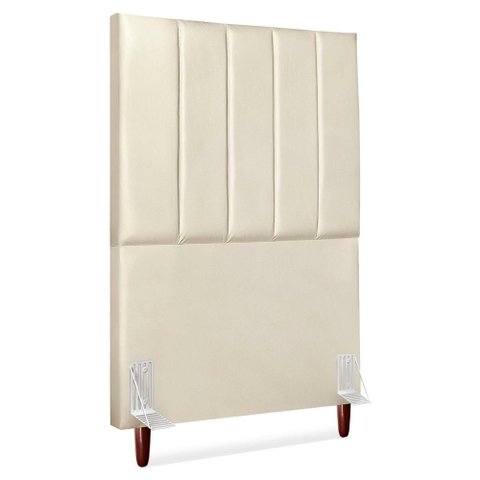 Cabeceira Solteiro 90 Cm com Frame Carla Corino Bege Artte