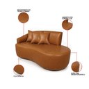 Ver imagem 3 de Sofá 2 Lugares Orgânico 140 Cm Morgan Sintético Pu Whisky D03 - D’Rossi