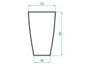 Ver imagem 3 de Kit 3 Vaso Planta 80x50 Oval Moderno Polietileno BGPLASTICOS PRETO 002