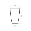 Ver imagem 3 de Kit 3 Vaso Planta 80x50 Oval Moderno Polietileno BGPLASTICOS PRETO 002
