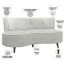 Ver imagem 7 de Sofá Chaise Living 2 Lugares 135cm para Sala Istambul K01 Linho Cinza - Lyam Decor
