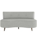 Ver imagem 5 de Sofá Chaise Living 2 Lugares 135cm para Sala Istambul K01 Linho Cinza - Lyam Decor