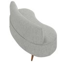 Ver imagem 2 de Sofá Chaise Living 2 Lugares 135cm para Sala Istambul K01 Linho Cinza - Lyam Decor