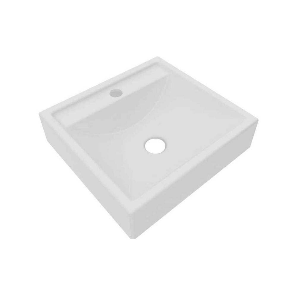Conjunto de Banheiro Balcão Suspenso Bn3607 C/ Cuba Pia Bn3600 60cm Cor Mármore Lunar - Tecno - 2