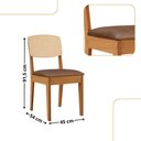 Ver imagem 3 de Mesa de Jantar Isadora 120cm Tampo Mdf Laminado Tork /naturale /off White