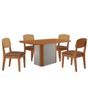 Ver imagem 2 de Mesa de Jantar Isadora 120cm Tampo Mdf Laminado Tork /naturale /off White