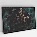 Ver imagem 1 de Quadro Decorativo em Canvas Abstrato Místico - Moldura Preta - 120 x 80cm