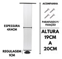 Ver imagem 2 de Kit 4 Pé Alumínio 19cm Fosco Cozinha Móveis 40x40 Regulável