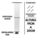 Ver imagem 2 de Kit 4 Pé Alumínio 19cm Fosco Cozinha Móveis 40x40 Regulável
