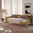 Ver imagem 1 de Sofa Cama de Madeira Maciça Cor Nogueira