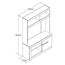 Ver mais imagens de Estante para TV até 50 Polegadas 1 Porta 2 Prateleiras 270cm Marrom/Off White - Decibal