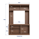 Ver imagem 6 de Estante para TV até 50 Polegadas 1 Porta 2 Prateleiras 270cm Marrom/Off White - Decibal