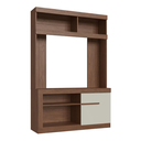 Ver imagem 3 de Estante para TV até 50 Polegadas 1 Porta 2 Prateleiras 270cm Marrom/Off White - Decibal