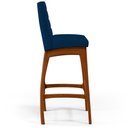 Ver imagem 6 de Kit 06 Banquetas Altas Para Cozinha Sala de Jantar Fixa Mila B04 Suede Azul Marinho - Lyam Decor