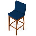 Ver imagem 7 de Kit 06 Banquetas Altas Para Cozinha Sala de Jantar Fixa Mila B04 Suede Azul Marinho - Lyam Decor