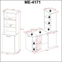 Ver imagem 5 de Armário Mesa Dobrável Multiuso Tecnomobili Branco ME4171.0003