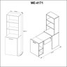 Armário Mesa Dobrável Multiuso Tecnomobili Branco ME4171.0003 - 11