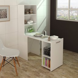 Armário Mesa Dobrável Multiuso Tecnomobili Branco ME4171.0003 - 6 Armário Mesa Dobrável Multiuso Tecnomobili Branco ME4171.0003 - 6