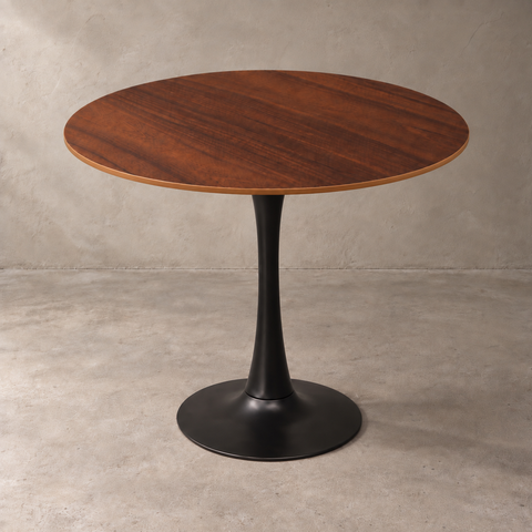 Mesa de Jantar Redonda Saarinen Basic Imbuia 110cm Design Moderno
