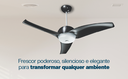 Ver imagem 6 de Ventilador de Teto Latina VT633 Cinza Controle de Parede 220V