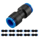 Ver imagem 1 de Conexão União Emenda Reta 8mm Pu Pneumática Engate Rápido - 10 Peças