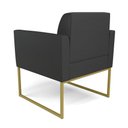 Ver imagem 5 de Poltrona Base Industrial Dourado Marisa Corino Preto D03 - D'Rossi