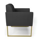 Ver imagem 4 de Poltrona Base Industrial Dourado Marisa Corino Preto D03 - D'Rossi