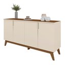 Ver imagem 2 de Buffet Aparador 160cm 4 Portas Cannes Off Whhite/Amendoa Z30 - Mpozenato