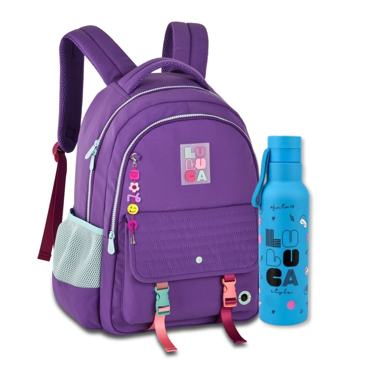Mochila Escolar Luluca Kit com Garrafa Térmica Adolescente - 1
