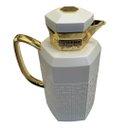 Ver imagem 1 de Garrafa Térmica Elegance Branca com Dourado 700ml 24x19x14cm