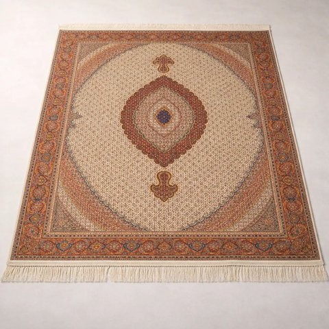 Tapete Clássico Oriental Mahi Bege 250x200 cm Tipo Persa