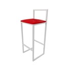 Ver imagem 1 de Banqueta Alta Balcão Bistrô Industrial Branca Assento Estofado
