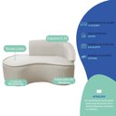 Ver imagem 6 de Kit Divã Recamier Orgânico Marrocos 150cm Lado Esquerdo e 2 Poltronas Amore Linho Bege