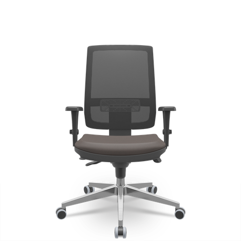 Brizza Tela Slider 3d Base Aluminio Plaxmetal Ergonômi - Sintético Café