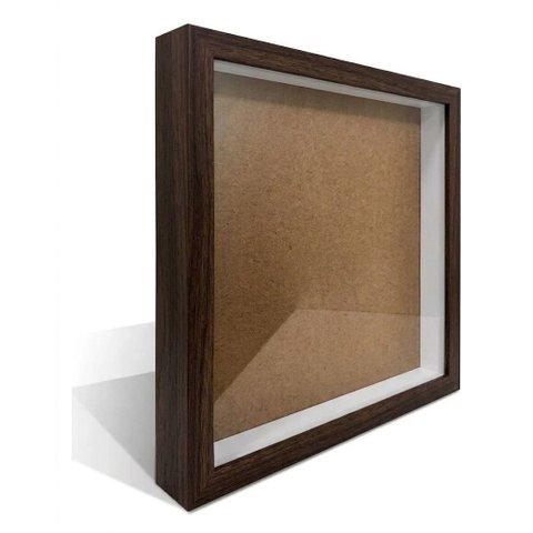 Moldura Quadro Cofre Porta Objetos 3cm 25x25cm
