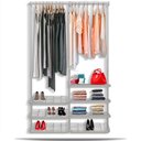 Ver imagem 1 de Guarda roupa closet aramado aberto armário modulado roupeiro 1,30 BR