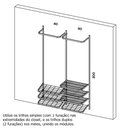 Ver imagem 2 de Guarda roupa closet aramado aberto armário modulado roupeiro 1,30 BR