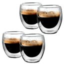 Ver imagem 1 de Kit 4 Copos Vidro Borossilicato Parede Dupla Café 80ml