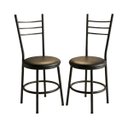 Ver imagem 2 de Conjunto Kit 2 Cadeiras Cozinha Jantar Jogo Gourmet Buffet Confortável Estrutura Preto Liz:Preto