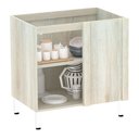 Ver imagem 2 de Balcão de Cozinha sem Tampo de Canto Reto Luciane 80cm 1 Porta Lis Luciane Móveis