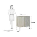 Ver imagem 3 de Balcão de Cozinha sem Tampo de Canto Reto Luciane 80cm 1 Porta Lis Luciane Móveis
