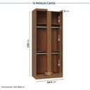 Ver imagem 5 de Guarda-Roupa Planejado 6 Peças 9 Portas Arani CabeCasa MadeiraOriginals Marrom/Cinamomo/Offwhite