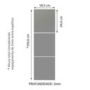 Ver imagem 2 de Kit Madesa com 3 Espelhos de 64,4 X 58,5 Cm para Guarda-roupa
