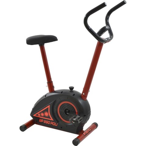 Bicicleta Ergométrica Vertical Polimet Bp-990 Academia Residencial 5 Funções Cor Preto Vermelho