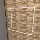 Ver imagem 2 de Arara de Roupas Closet Quarto com 4 Peças Cremalheira 100x100 Cm Cor Branco Modelo Clst1p16