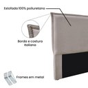 Ver imagem 3 de Cabeceira Cama Box King 195 Cm Garden Linho Areia S04 - D'Rossi