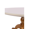 Mesa de Madeira Vintage Cor Mel Tampo Off White com Vidro - 2